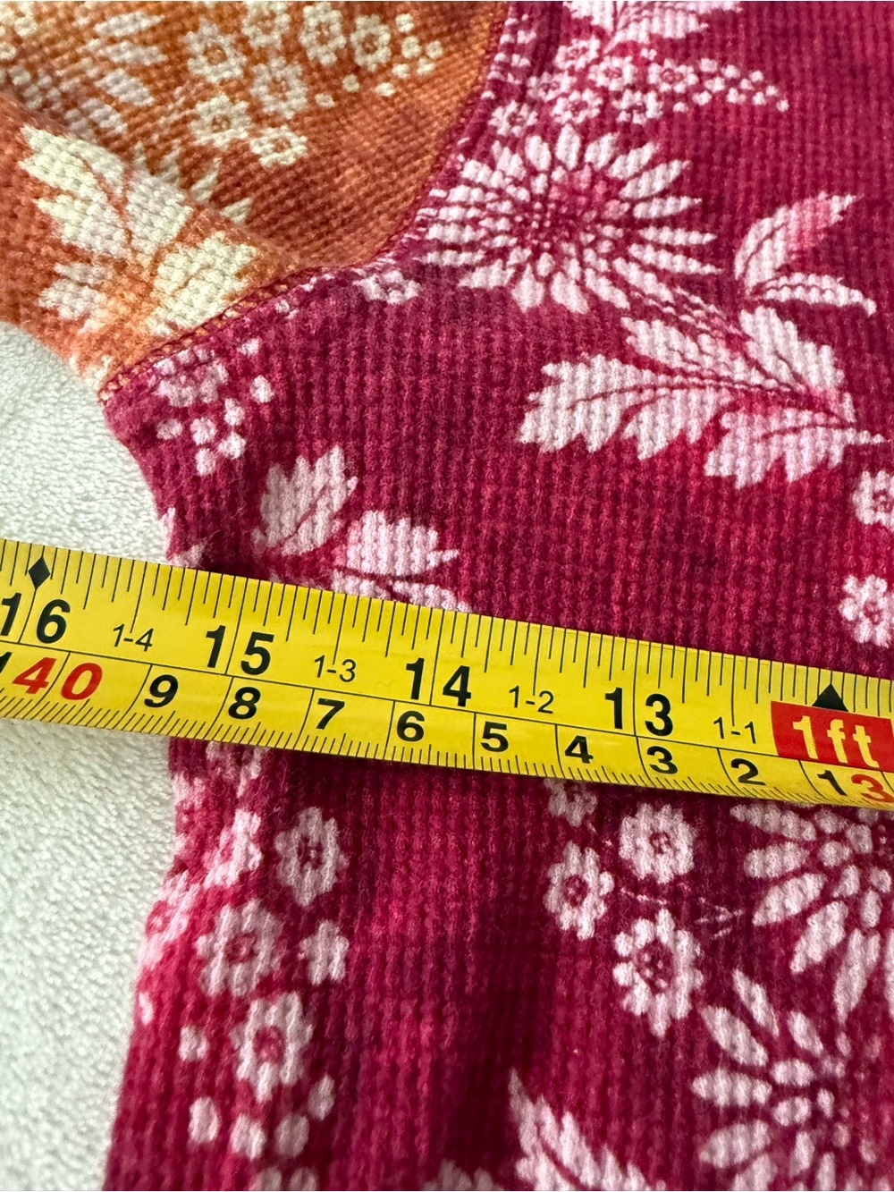 SUNDANCE Thermal Waffle Knit Long Sleeve Shirt Top : Burgundy Small E02 - Picture 3 of 5